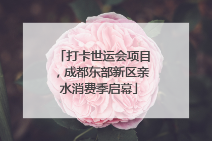 打卡世运会项目，成都东部新区亲水消费季启幕