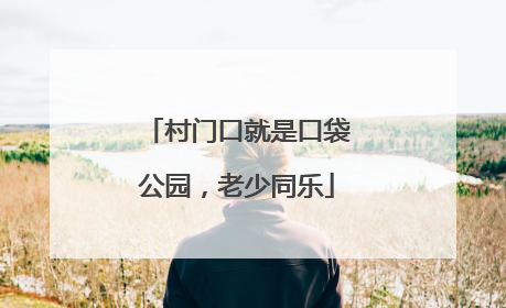 村门口就是口袋公园，老少同乐
