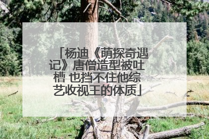 杨迪《萌探奇遇记》唐僧造型被吐槽 也挡不住他综艺收视王的体质