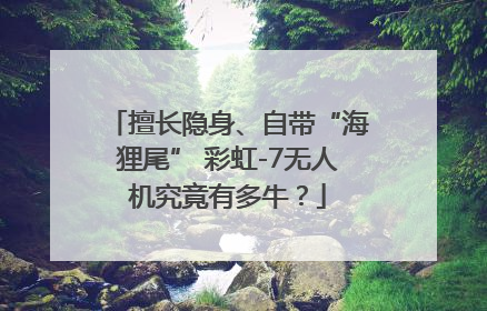 擅长隐身、自带“海狸尾” 彩虹-7无人机究竟有多牛？