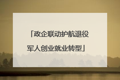 政企联动护航退役军人创业就业转型