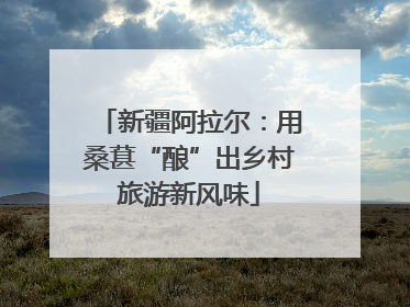 新疆阿拉尔：用桑葚“酿”出乡村旅游新风味