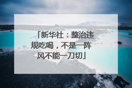 新华社：整治违规吃喝，不是一阵风不能一刀切