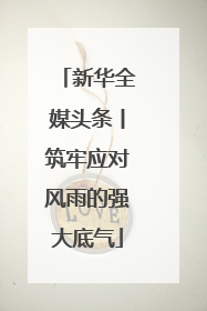 新华全媒头条丨筑牢应对风雨的强大底气