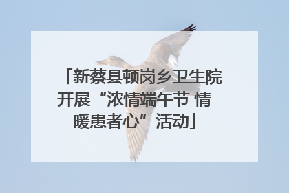 新蔡县顿岗乡卫生院开展“浓情端午节 情暖患者心”活动