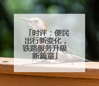 时评：便民出行新变化，铁路服务升级新篇章