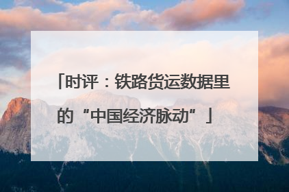 时评：铁路货运数据里的“中国经济脉动”