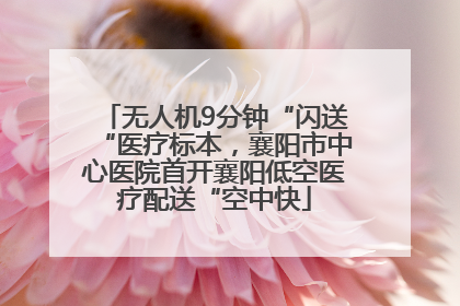 无人机9分钟“闪送“医疗标本，襄阳市中心医院首开襄阳低空医疗配送“空中快