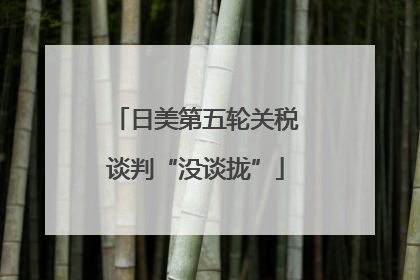 日美第五轮关税谈判“没谈拢”