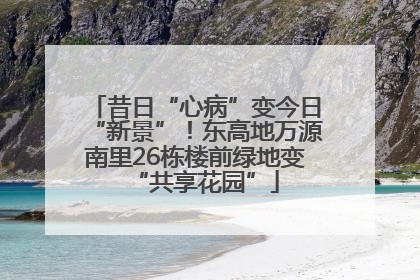 昔日“心病”变今日“新景”！东高地万源南里26栋楼前绿地变“共享花园”