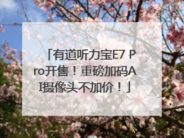 有道听力宝E7 Pro开售！重磅加码AI摄像头不加价！