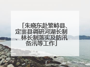 朱晓东赴繁峙县、定襄县调研河湖长制、林长制落实及防汛备汛等工作
