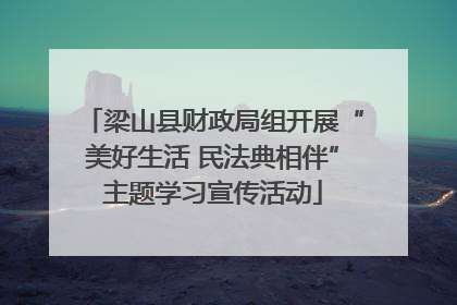 梁山县财政局组开展“美好生活 民法典相伴”主题学习宣传活动
