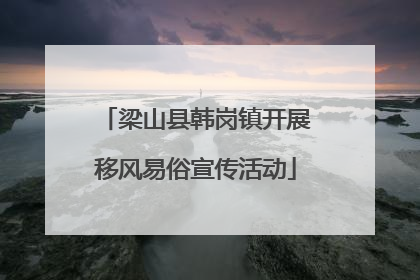 梁山县韩岗镇开展移风易俗宣传活动