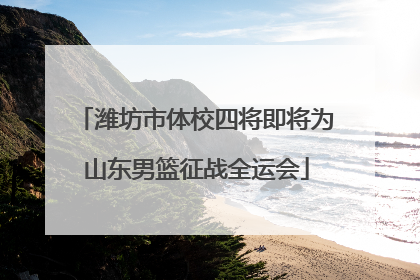 潍坊市体校四将即将为山东男篮征战全运会