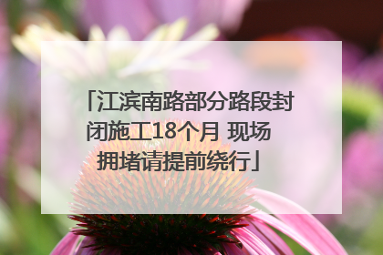 江滨南路部分路段封闭施工18个月 现场拥堵请提前绕行