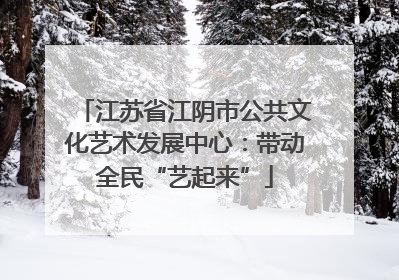 江苏省江阴市公共文化艺术发展中心：带动全民“艺起来”