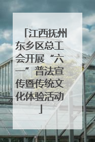 江西抚州东乡区总工会开展“六一”普法宣传暨传统文化体验活动