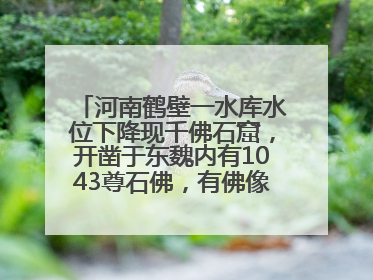 河南鹤壁一水库水位下降现千佛石窟，开凿于东魏内有1043尊石佛，有佛像首部消失，水库管理方回应