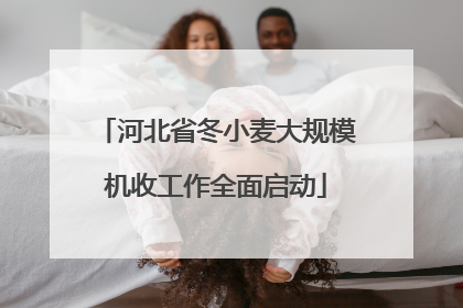 河北省冬小麦大规模机收工作全面启动