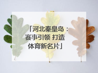 河北秦皇岛：赛事引领 打造体育新名片
