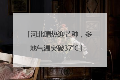 河北晴热迎芒种，多地气温突破37℃