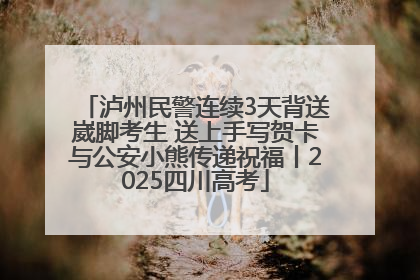 泸州民警连续3天背送崴脚考生 送上手写贺卡与公安小熊传递祝福丨2025四川高考
