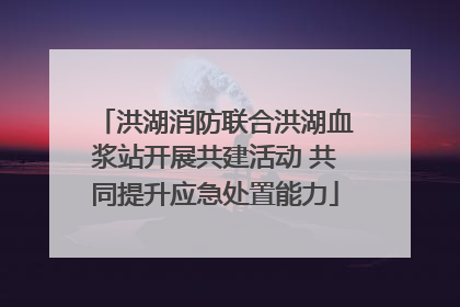洪湖消防联合洪湖血浆站开展共建活动 共同提升应急处置能力