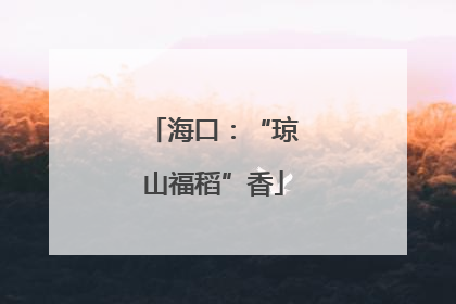 海口：“琼山福稻”香