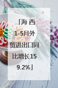 海 西 1-5月外贸进出口同比增长159.2%