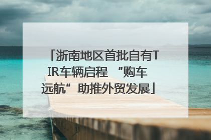 浙南地区首批自有TIR车辆启程 “购车远航”助推外贸发展