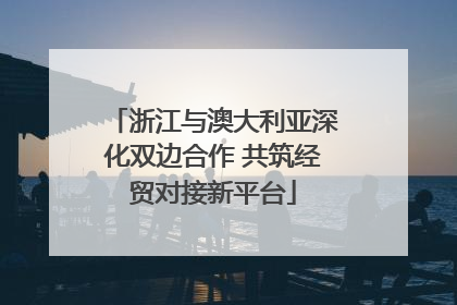 浙江与澳大利亚深化双边合作 共筑经贸对接新平台