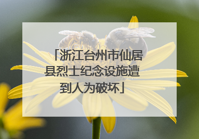 浙江台州市仙居县烈士纪念设施遭到人为破坏