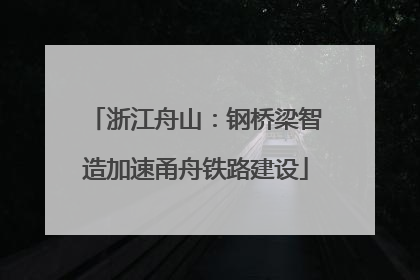 浙江舟山：钢桥梁智造加速甬舟铁路建设