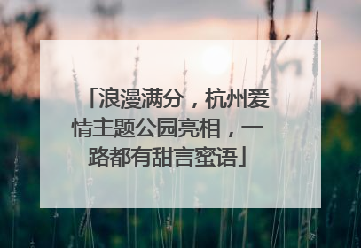 浪漫满分，杭州爱情主题公园亮相，一路都有甜言蜜语