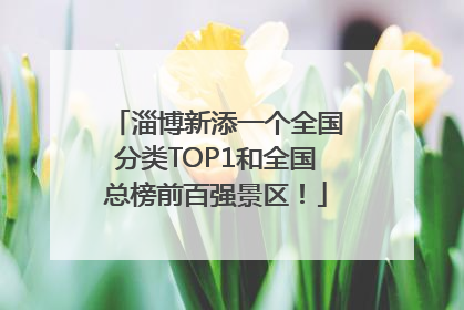 淄博新添一个全国分类TOP1和全国总榜前百强景区！