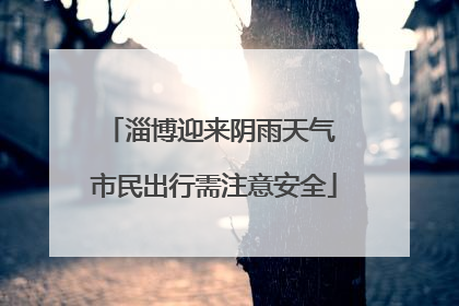 淄博迎来阴雨天气 市民出行需注意安全