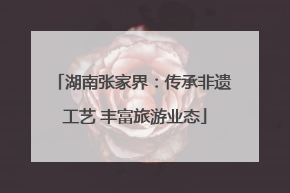 湖南张家界：传承非遗工艺 丰富旅游业态