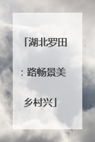 湖北罗田：路畅景美乡村兴