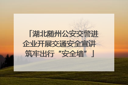 湖北随州公安交警进企业开展交通安全宣讲筑牢出行“安全墙”