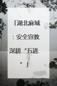 湖北麻城：安全宣教深耕“五进”