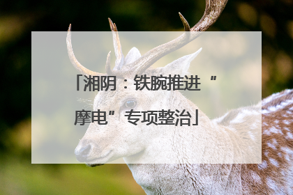 湘阴：铁腕推进“摩电”专项整治