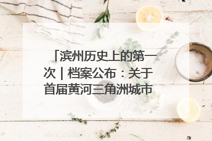 滨州历史上的第一次｜档案公布：关于首届黄河三角洲城市经济博览会暨发展论坛情况的总结报告
