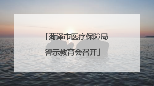 菏泽市医疗保障局警示教育会召开