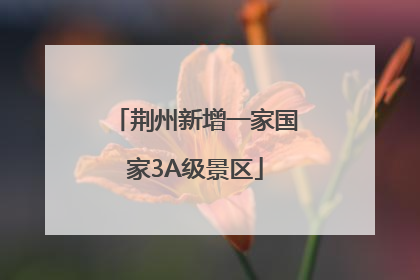 荆州新增一家国家3A级景区