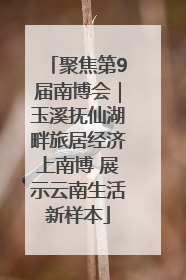 聚焦第9届南博会｜玉溪抚仙湖畔旅居经济上南博 展示云南生活新样本