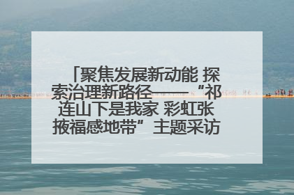 聚焦发展新动能 探索治理新路径——“祁连山下是我家 彩虹张掖福感地带”主题采访活动走进山丹