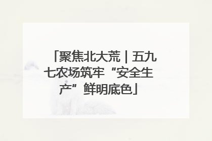 聚焦北大荒｜五九七农场筑牢“安全生产”鲜明底色