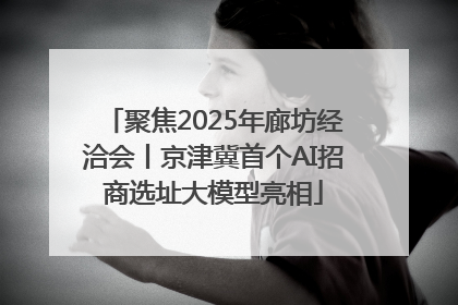 聚焦2025年廊坊经洽会丨京津冀首个AI招商选址大模型亮相