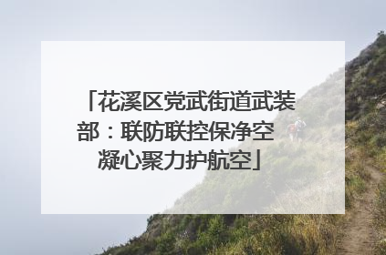 花溪区党武街道武装部：联防联控保净空 凝心聚力护航空